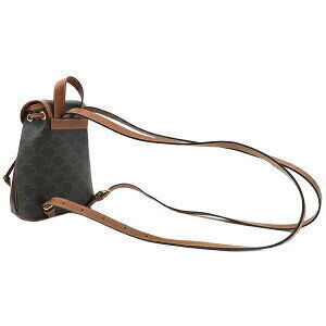 Celine Canvas Backpack Folco Triomphe Tan